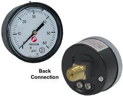 Pressure Gauge Back Mount